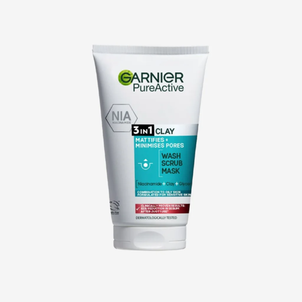 Garnier 3 in 2 clay face wash