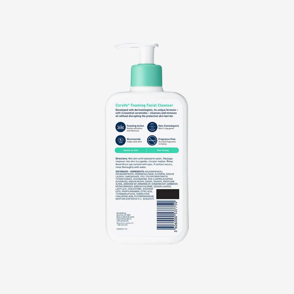 cerave foaming facial cleanserx2