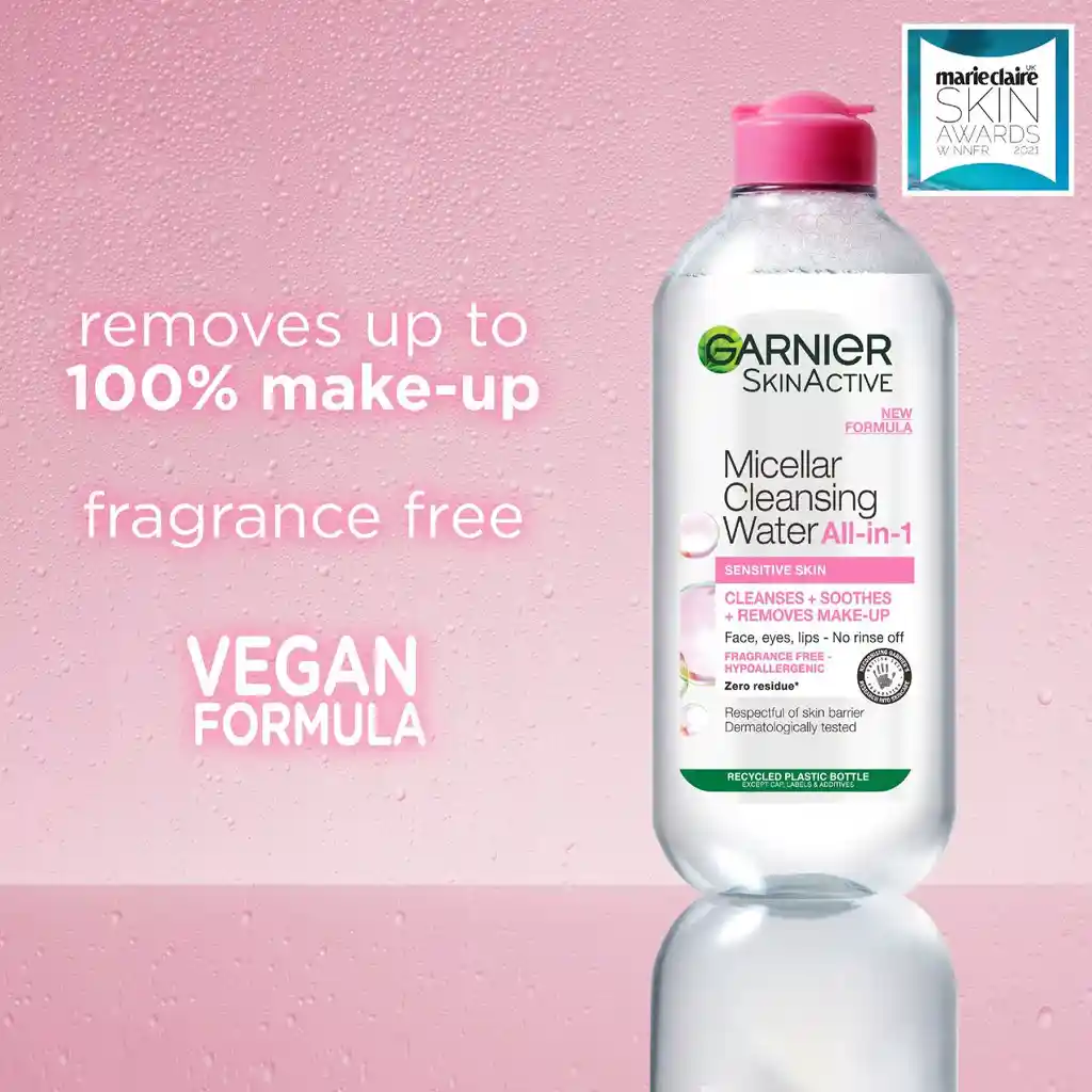garnier micellar water for sensitive skin x2