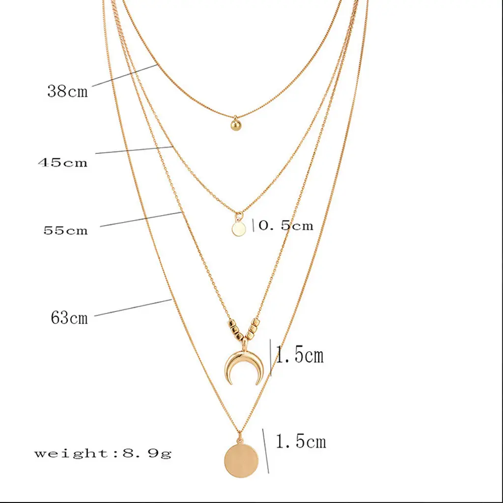 Multilayer gold necklace 3