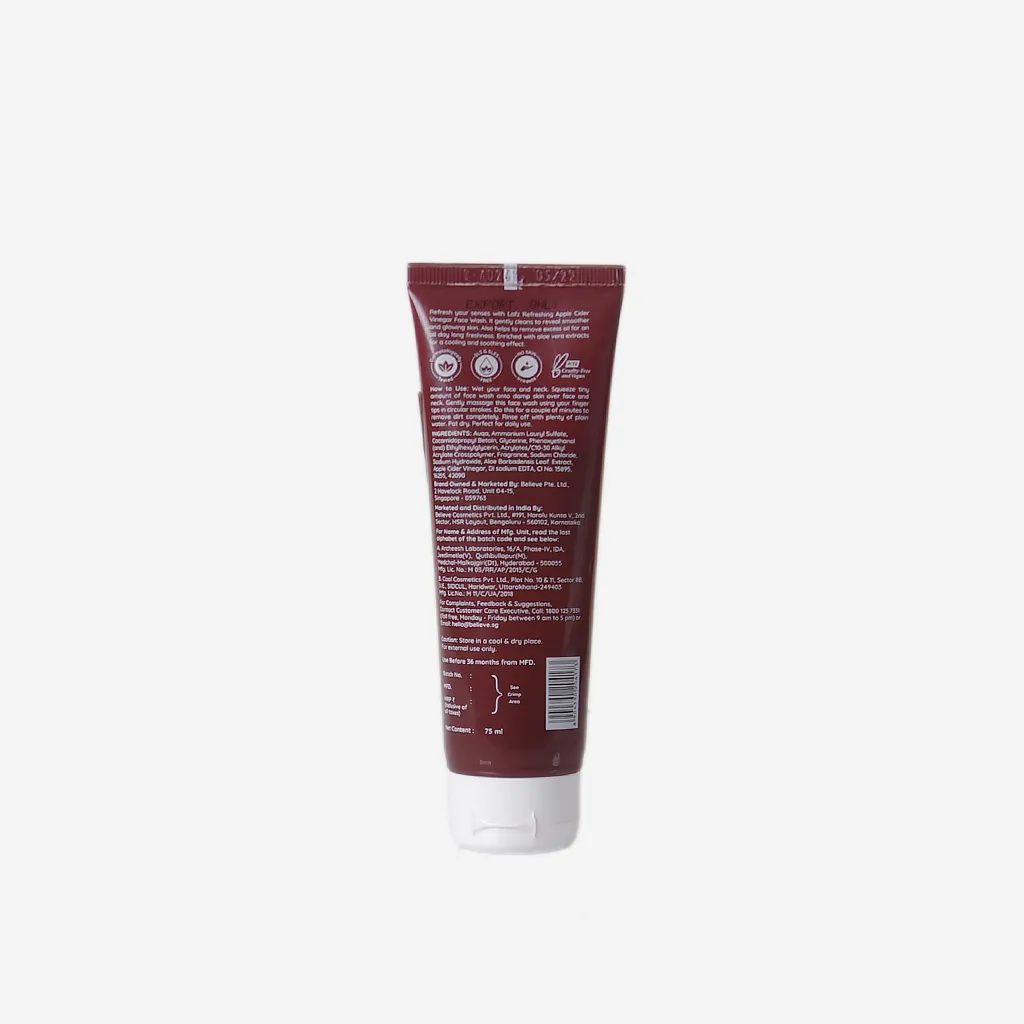 lafz aple cider face wash tube1