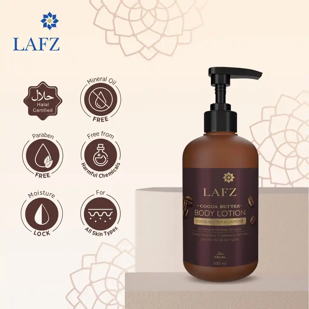 lafz cocoa butter body lotion x4