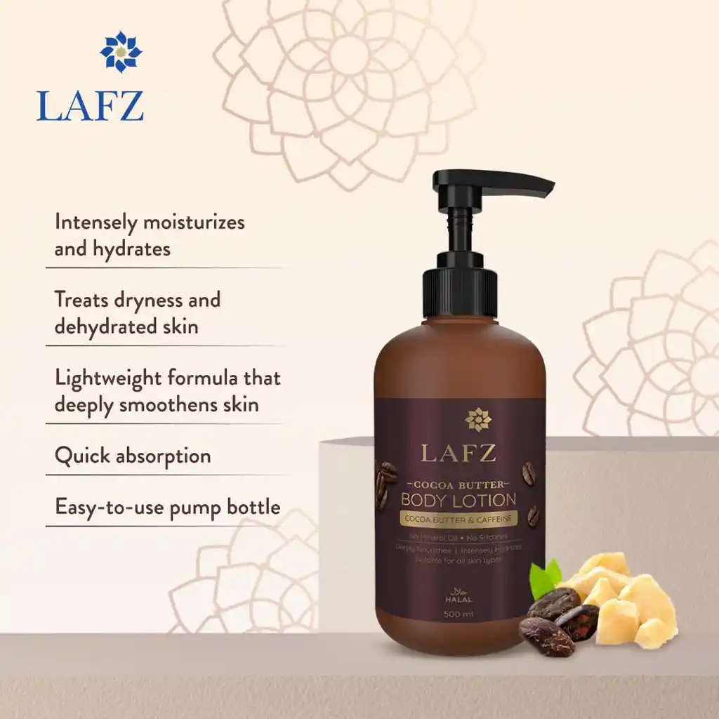 lafz cocoa butter body lotionx3