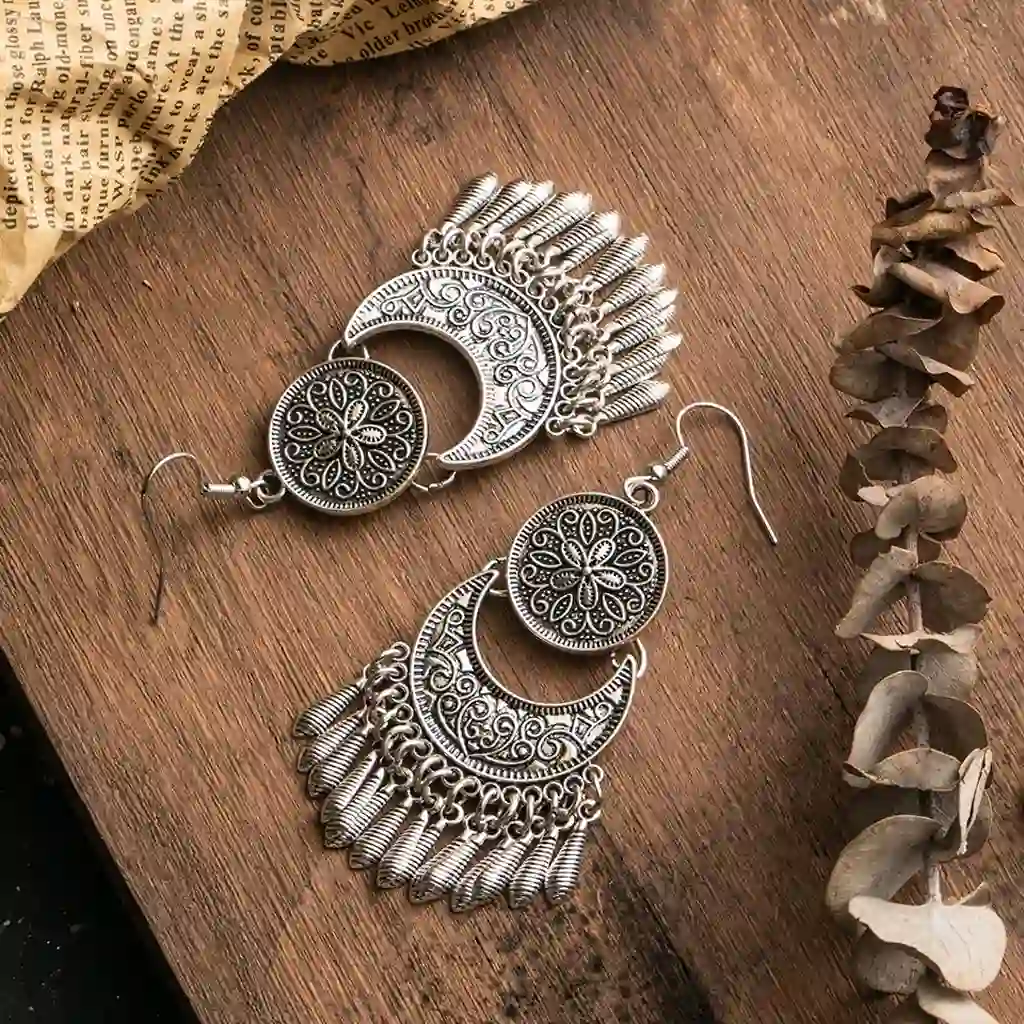 Bohemian Alloy earrings silver1