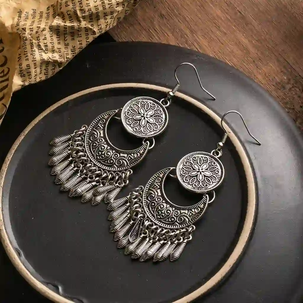 Bohemian Alloy earrings silver2