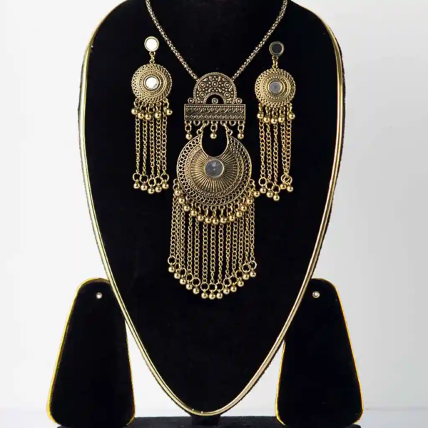 Ethnic Traditional Vintage Neckless Set – Mirror , Dream catcher 1