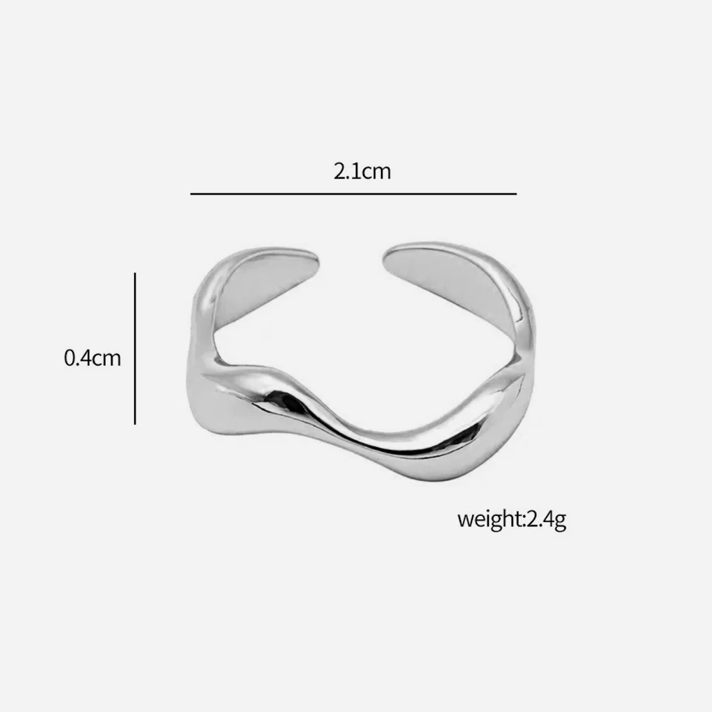 Silver open ring 3