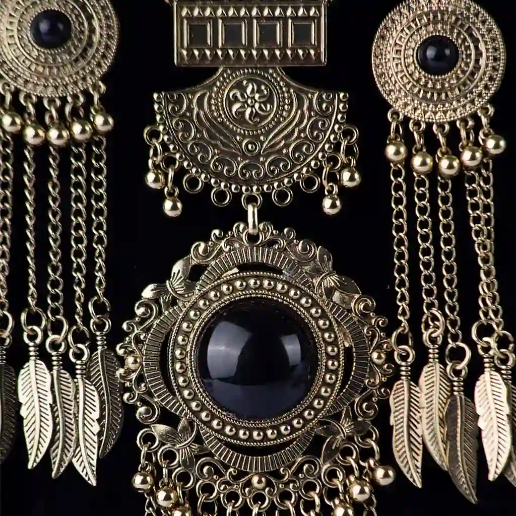 vintage necklace with earring2