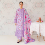 Afrozeh- The floral charm unstitched lawn – Orchid