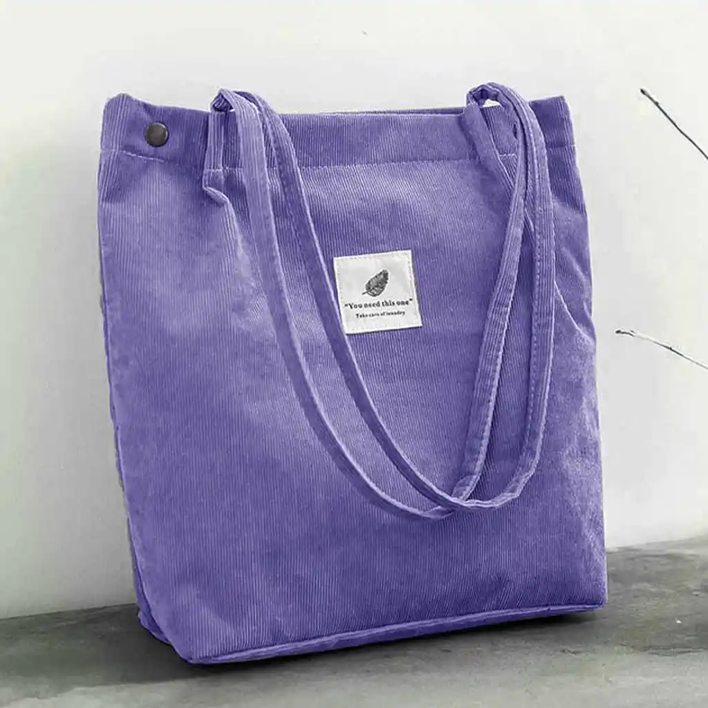purple canvas bag