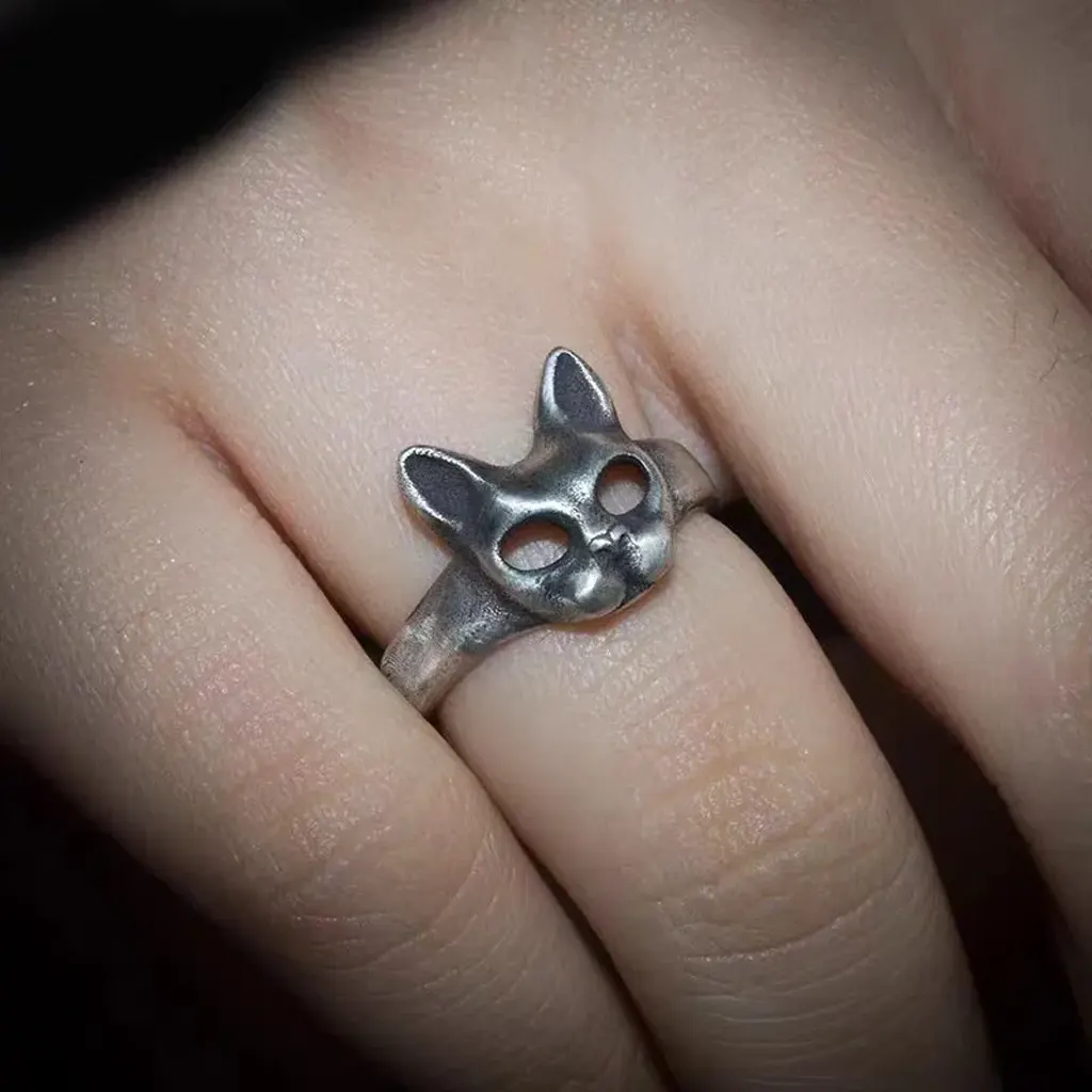 CAT RING SILVE2 1
