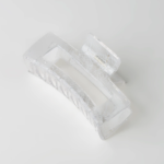 Geometric Plastic Hair Claws-Lace Ingot -White