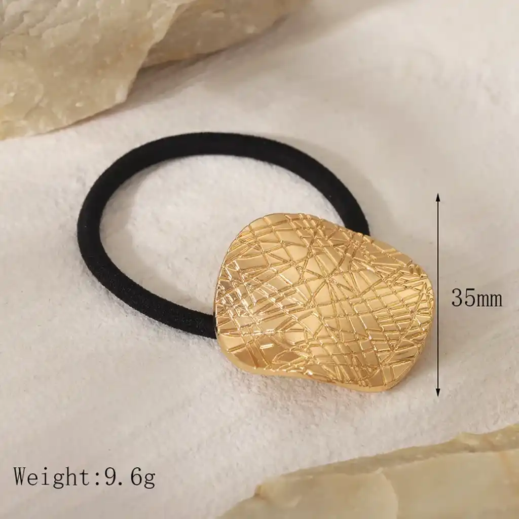 alloy hair ties gold round1